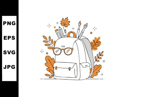 Backpack with Autumn Leaves Art Supplies: Graphics & Illustrations Review