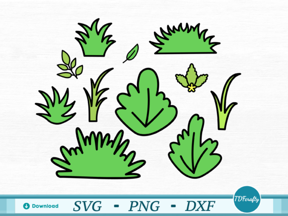 Cartoon Bushes and Leaves Color Review