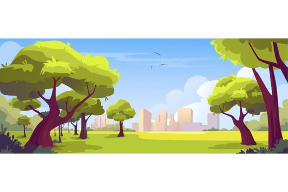 City Park Cartoon Background: A Graphic Designer's Review