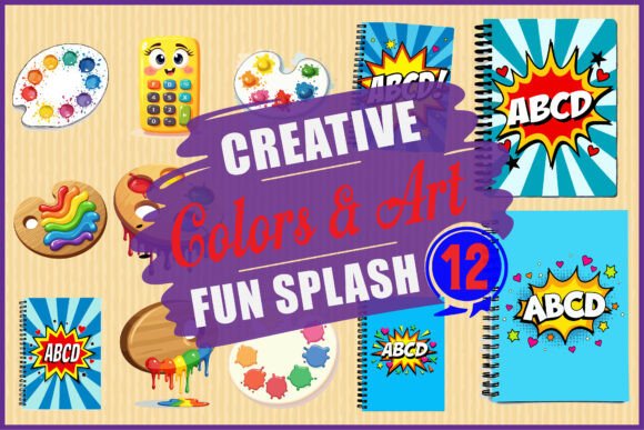 Creative Colors Art Fun Splash: Graphics for Crafts & Commercial Use