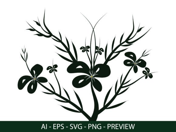 Flower Vector Illustration 46: A Graphic Design Asset for Modern Branding
