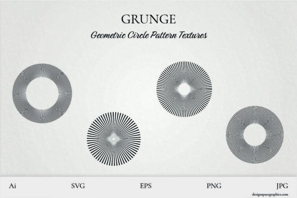Grunge Vector Circular Pattern Textures for Modern Graphics