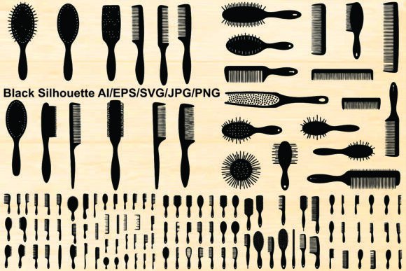 Hair Combs Comb Silhouette: Modern Graphics & Illustrations Review