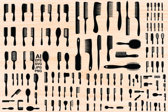 Hair Combs Vector Icon for Modern Graphics and Illustrations