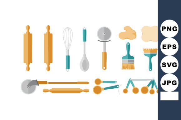 Kitchen Tools and Utensils Collection Wi: A Fresh Take on Graphics and Illustrations