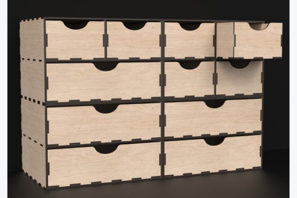 Laser Cut Chest of Drawers Svg Files for Stands & Crafts