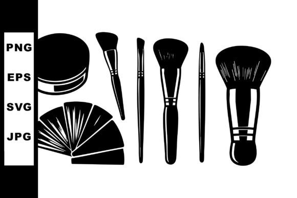 Makeup Brushes and Cosmetic Accessories for Graphics